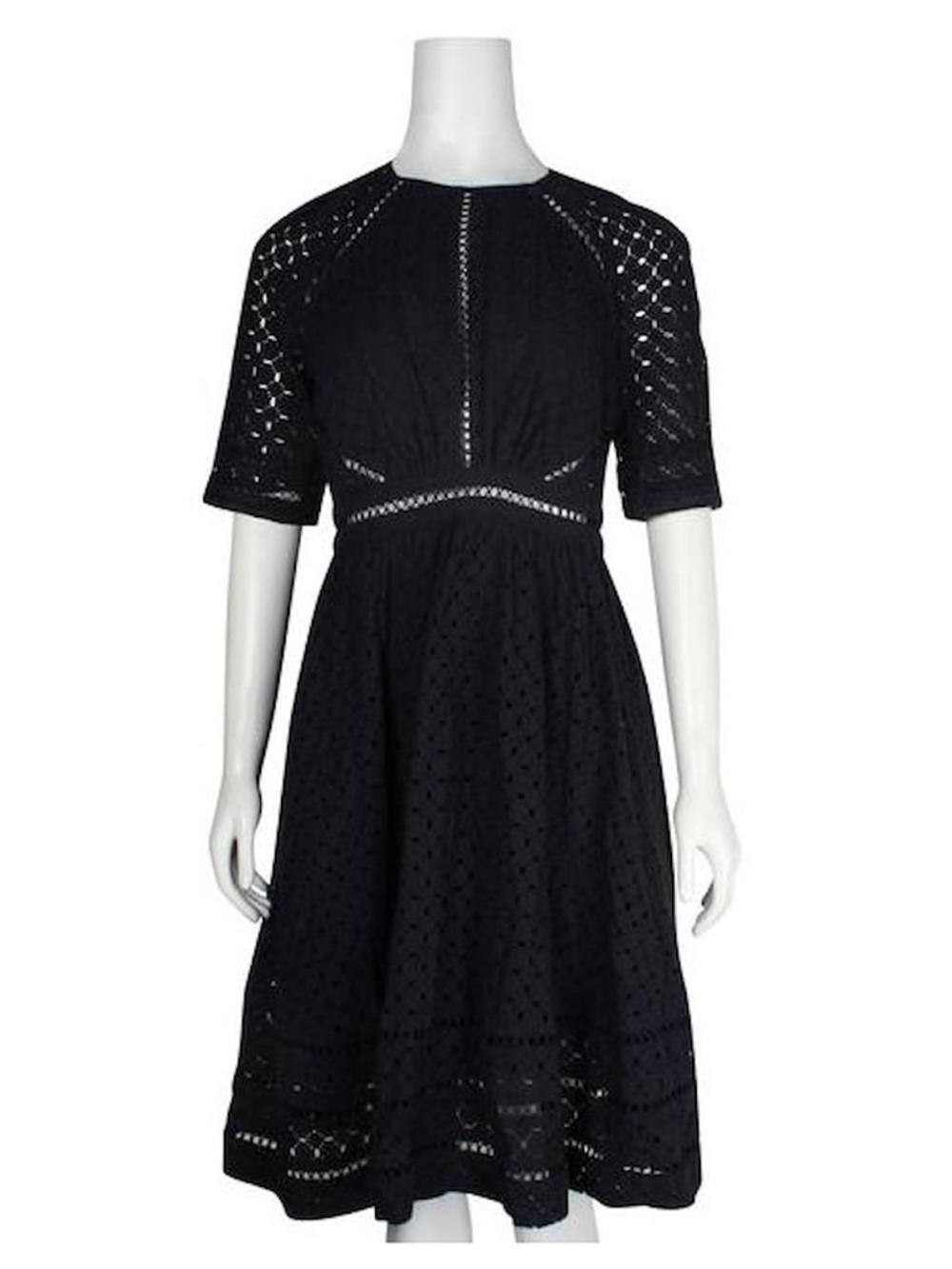 foxiedox Black Lace Short Sleeve Mini Dress